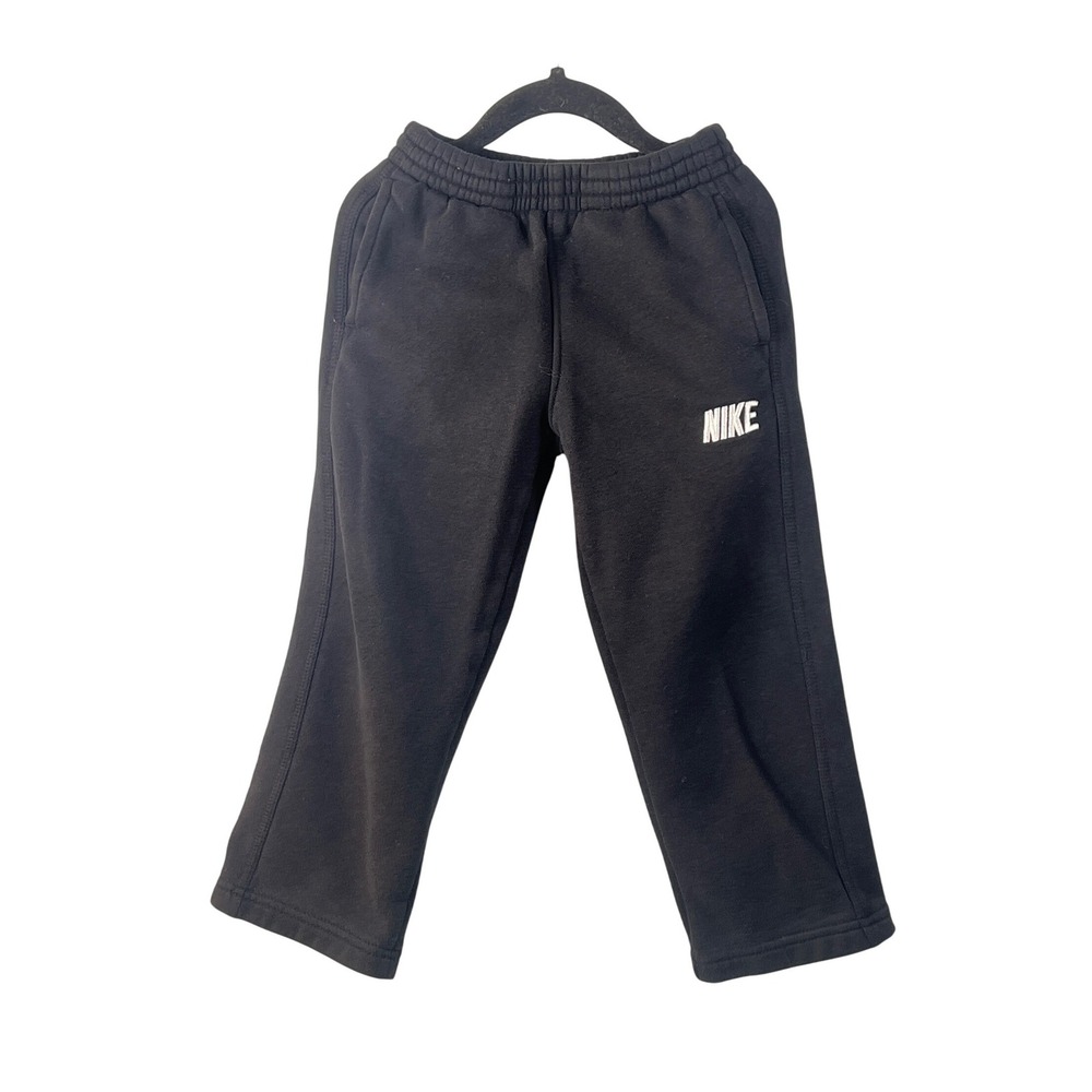 Nike Kids Black Pull On Straight Leg Loungewear Pants 4 Elastic Waist Comfort